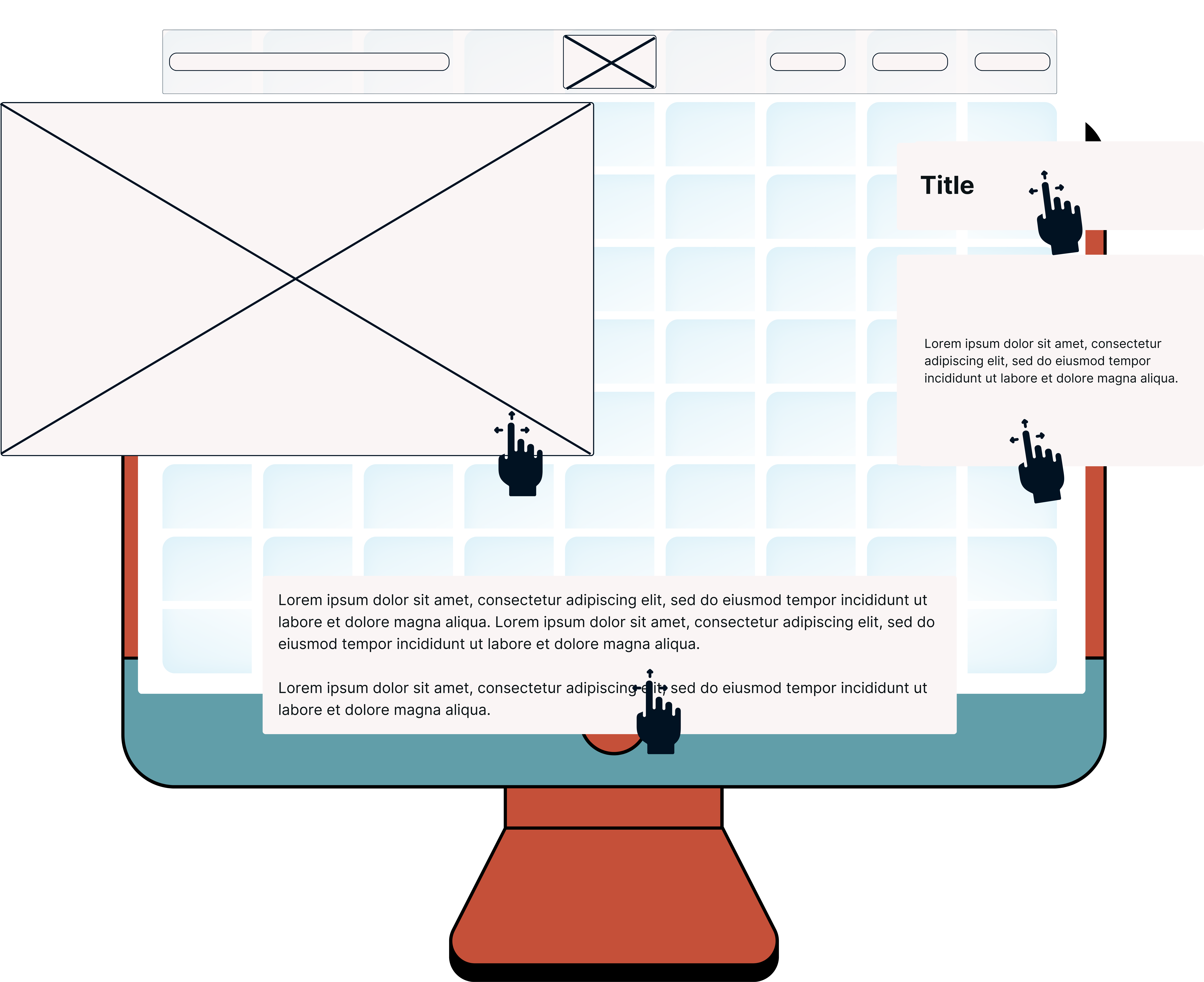 Photo of an abstract design of a no-code website